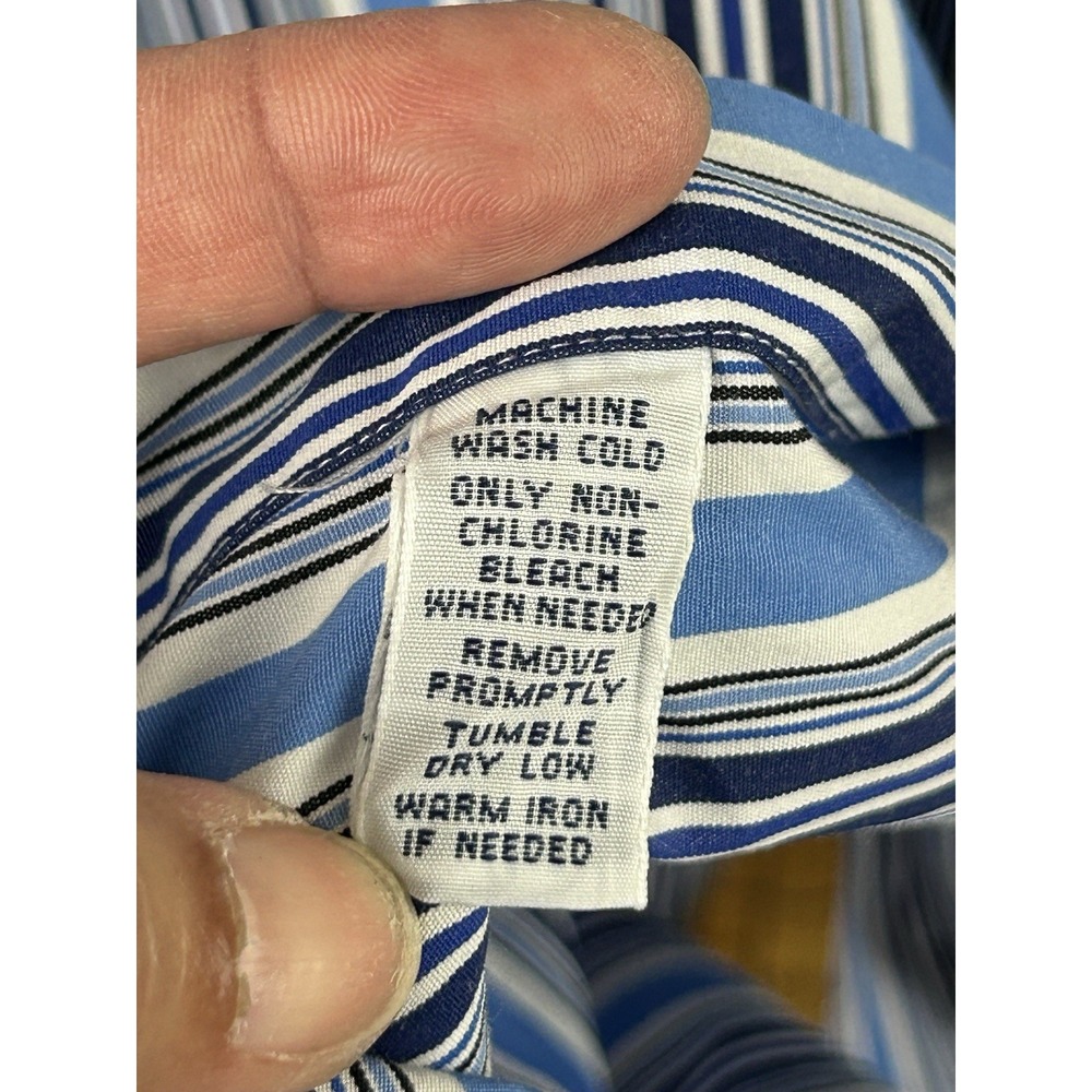 Polo Ralph Lauren Stanton Classic Fit Men's Long Sleeve Blue White Stripe XL - Picture 10 of 12
